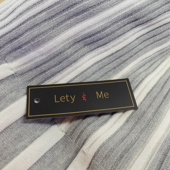 Stitch Fix Lety & Me Women's Cardigan sweater Grey white NWT size XXL - Picture 9 of 10